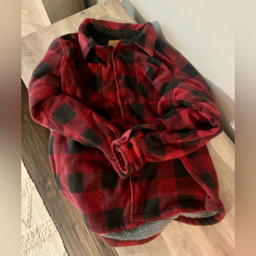 Mountain Ridge Red and Black Plaid Jacket Size XXL